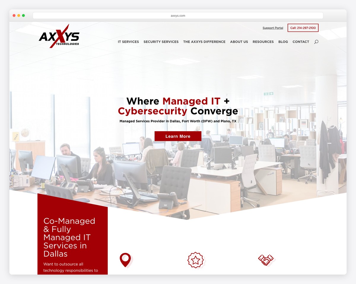 axxys technologies website example