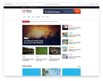Aznews website template