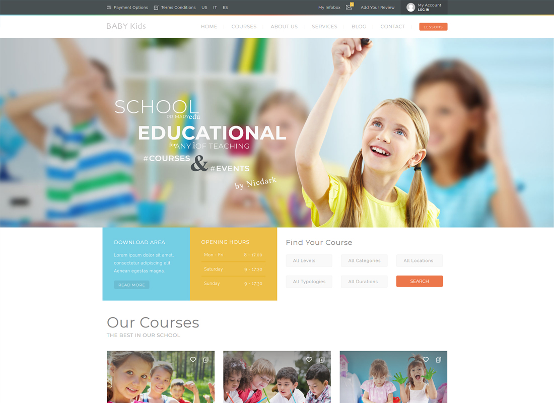Baby Kids | Education Primary School For Children WordPress Theme