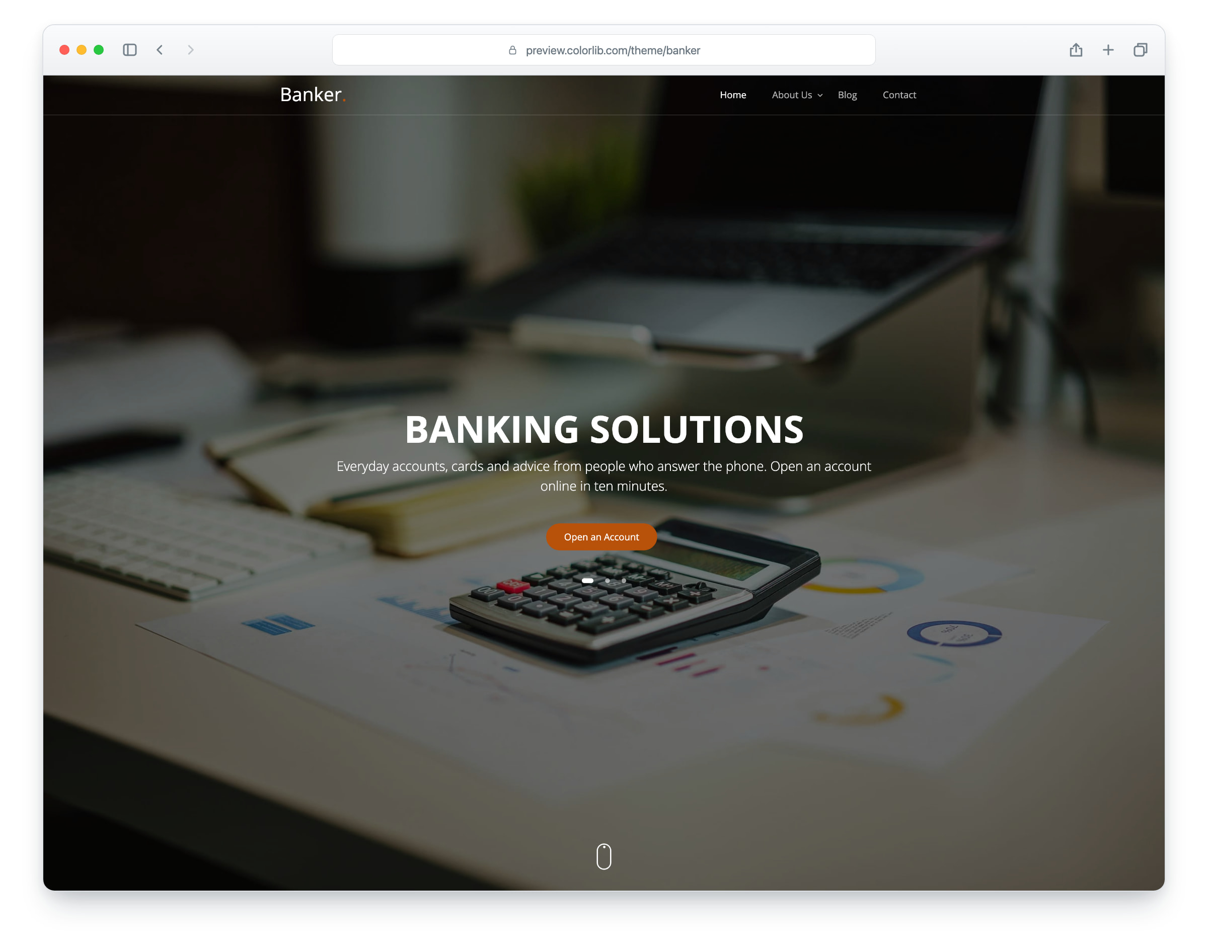Banker website template