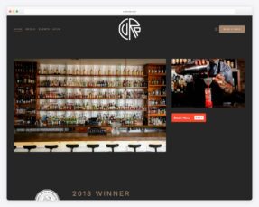 Bar website examples