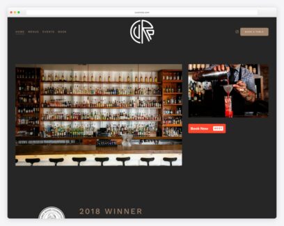 Bar website examples