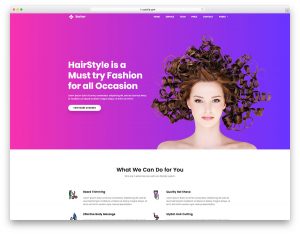Barber website template