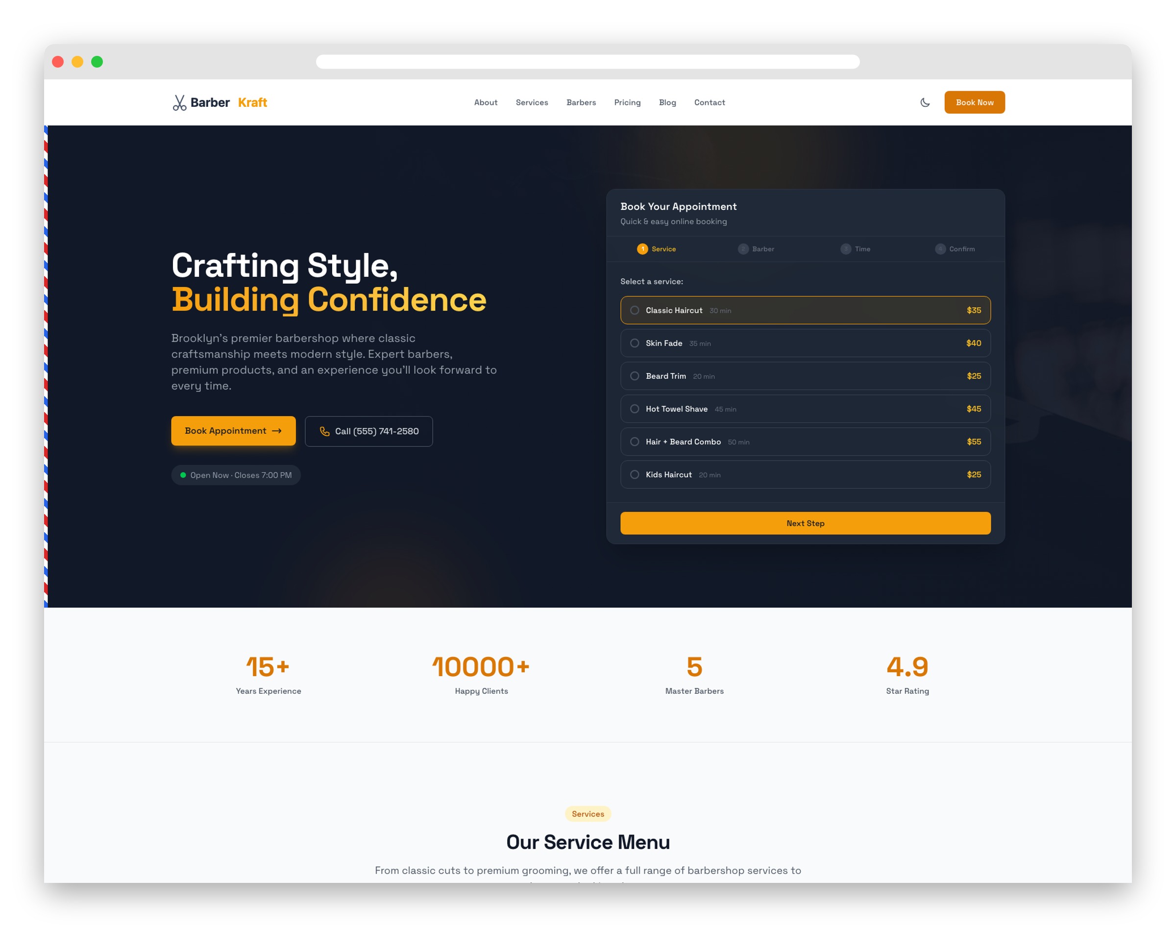 BarberKraft Template