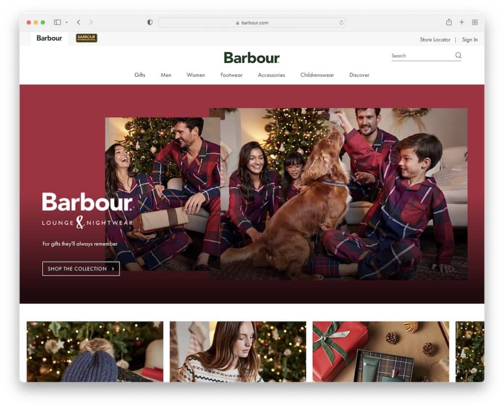 barbour magento website example