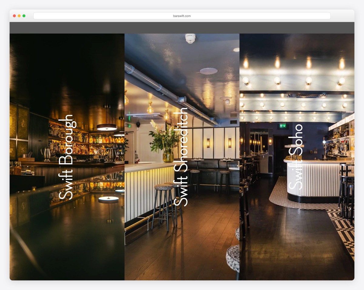 bar swift website example