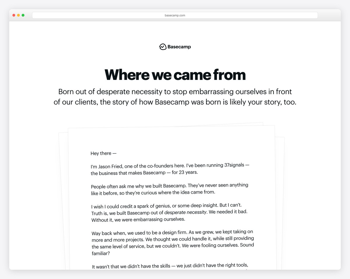basecamp about page example