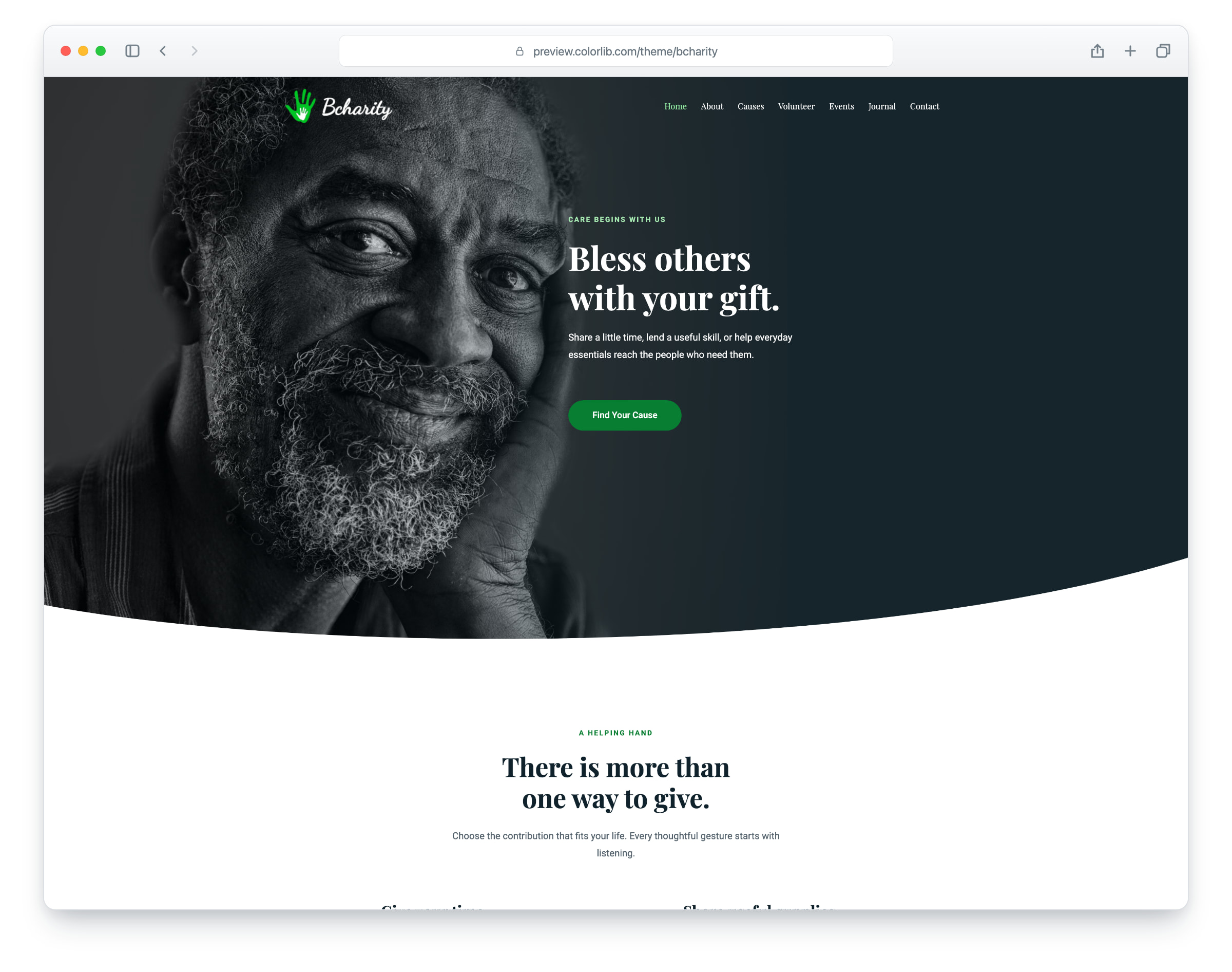 BCharity website template