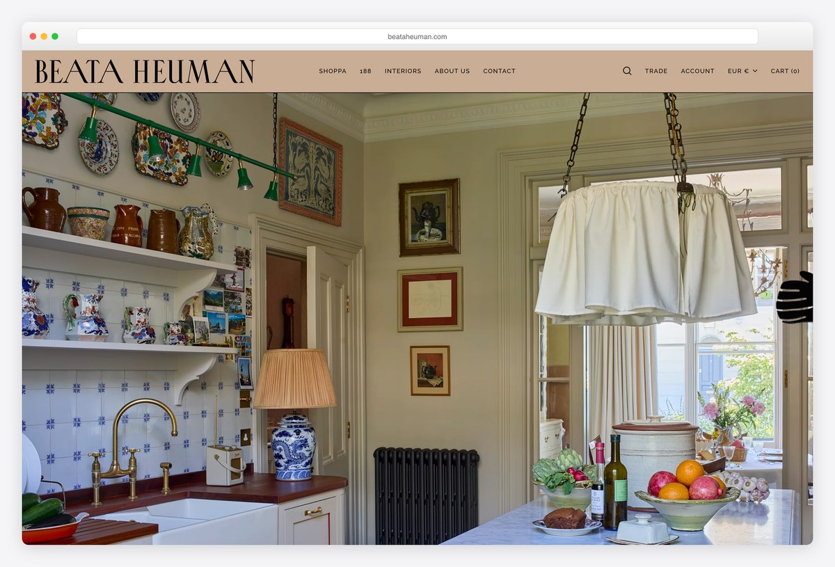 Beata Heuman interior design portfolio website