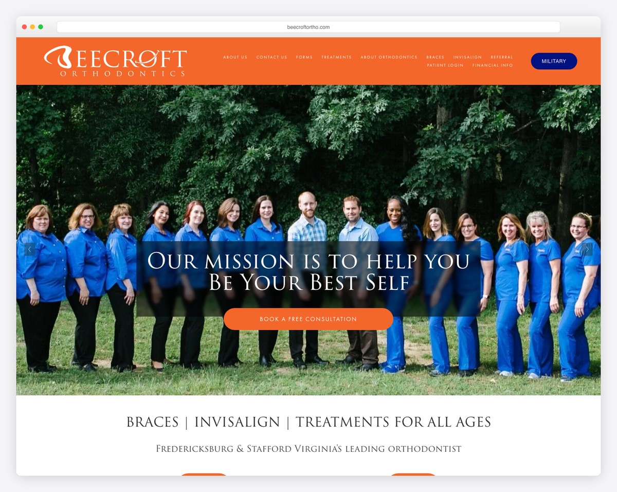 beecroft orthodontics website example