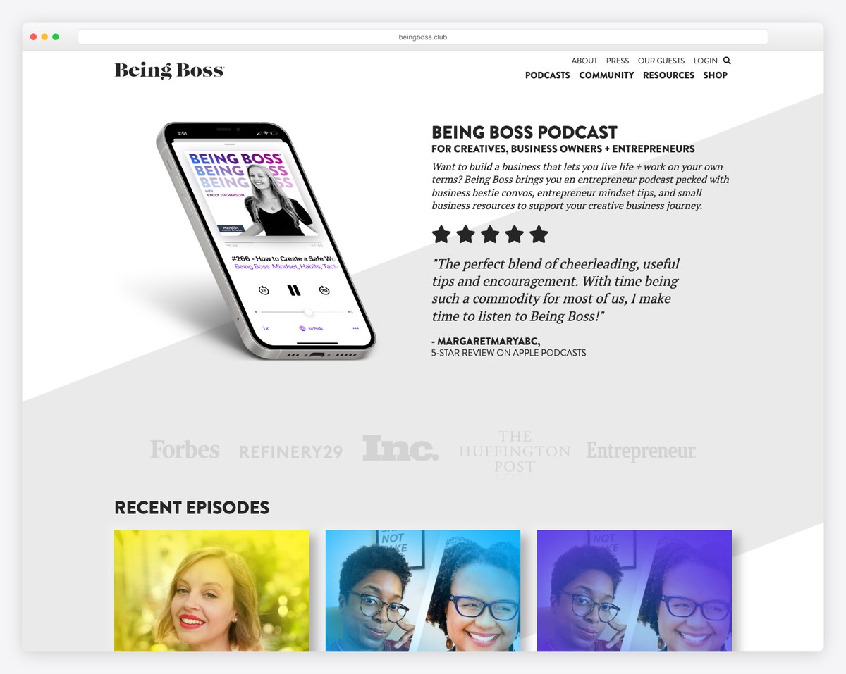 being boss podcast website