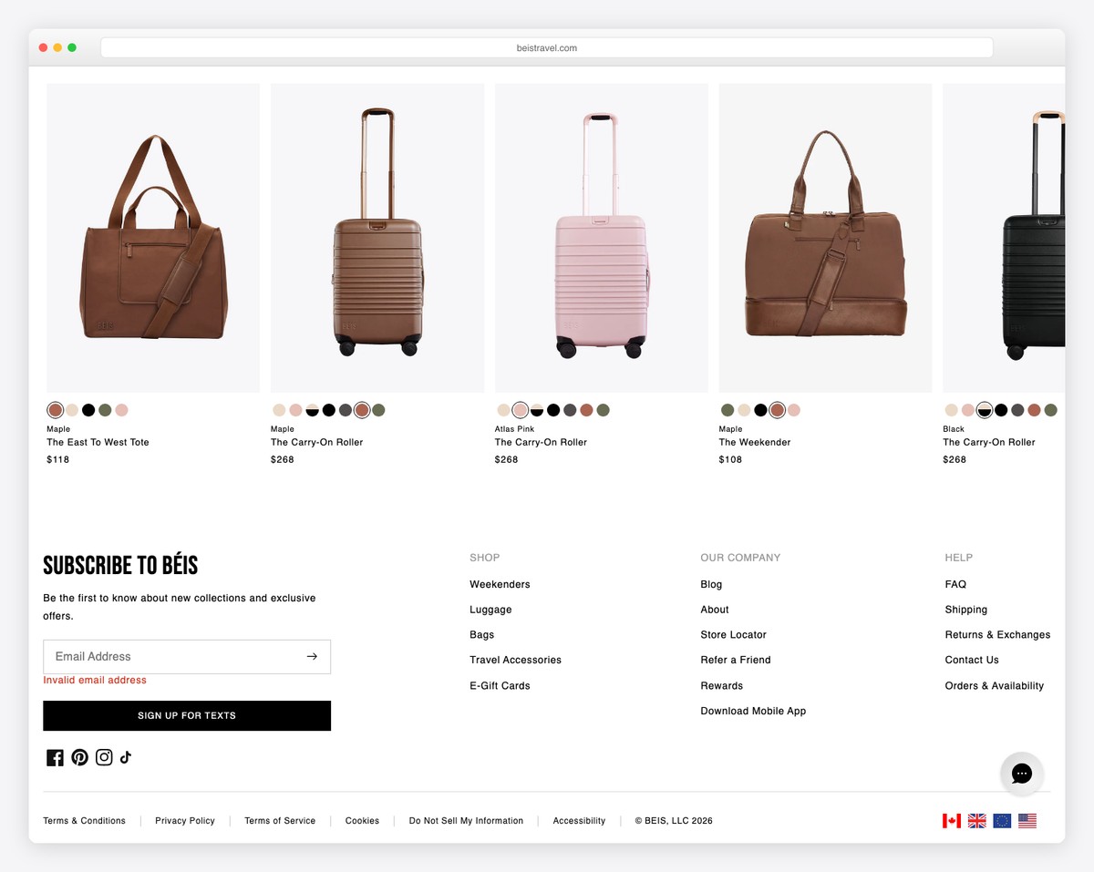 beis website example