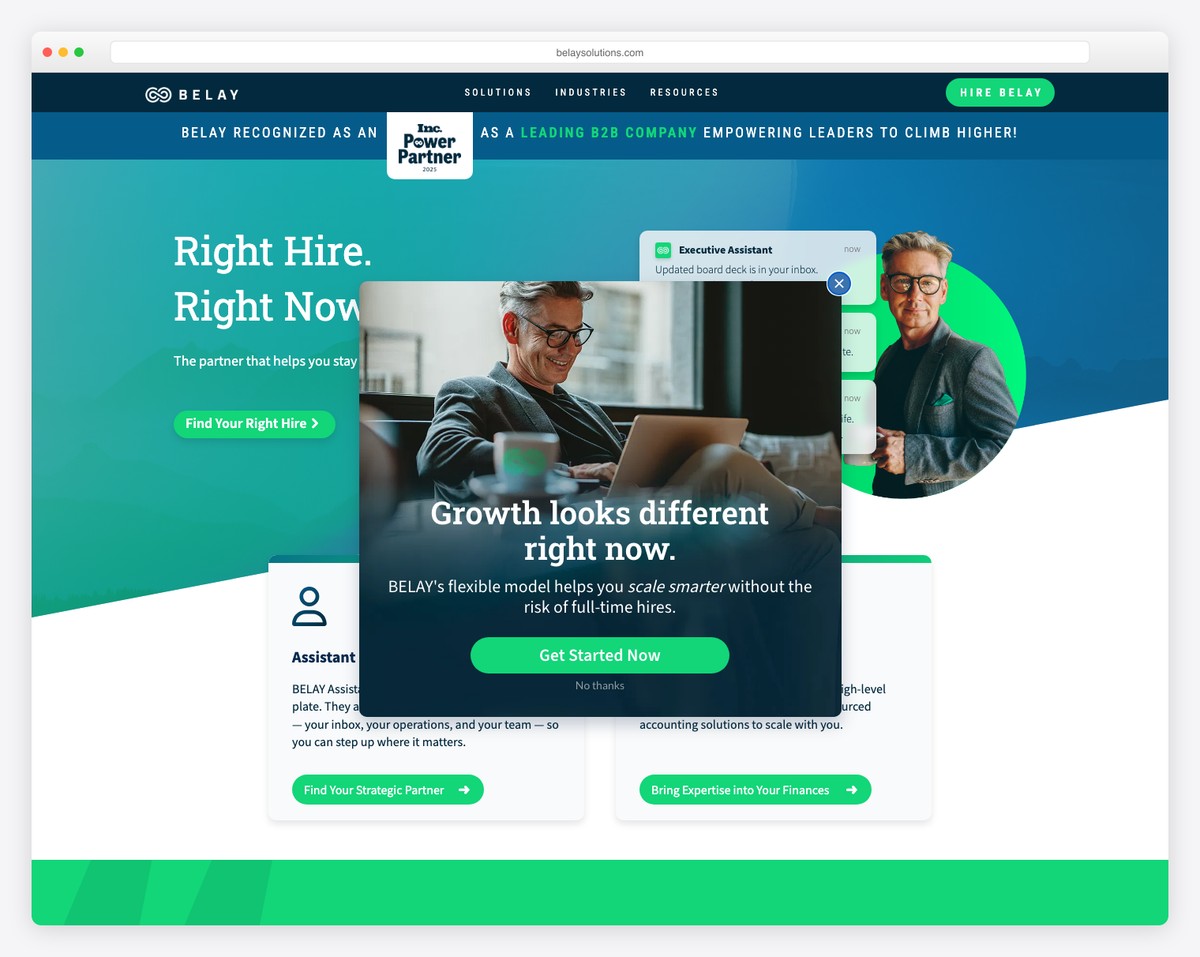 belay website example