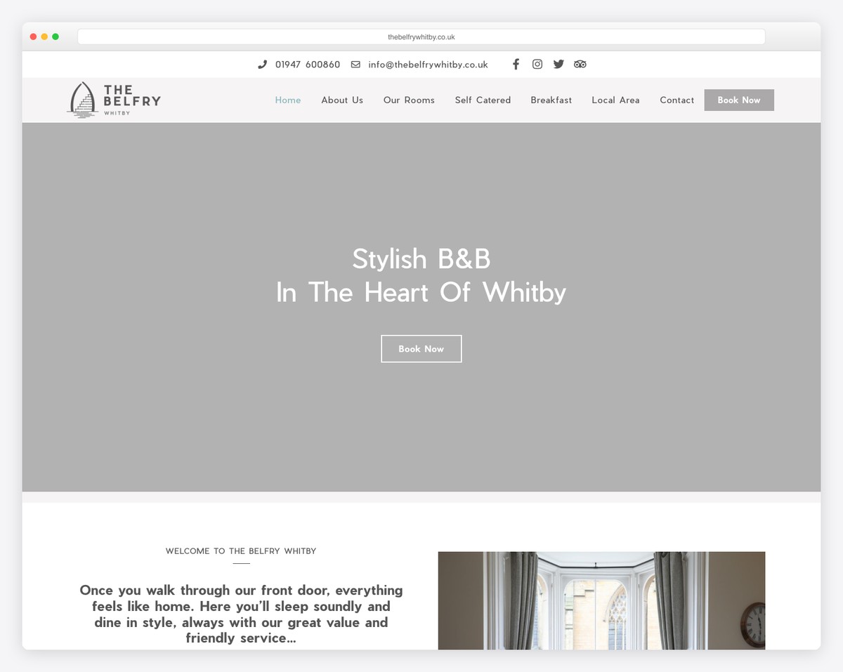 the belfry whitby bed and breakfast website