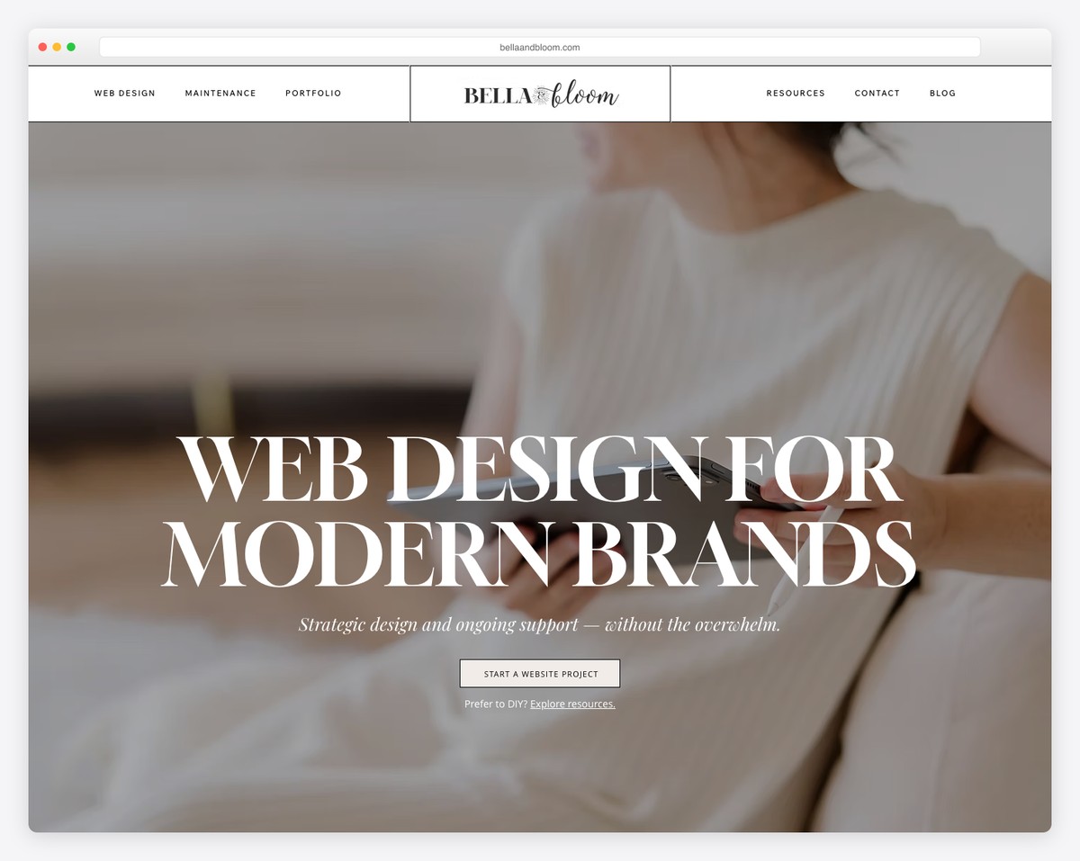 bella & bloom website example