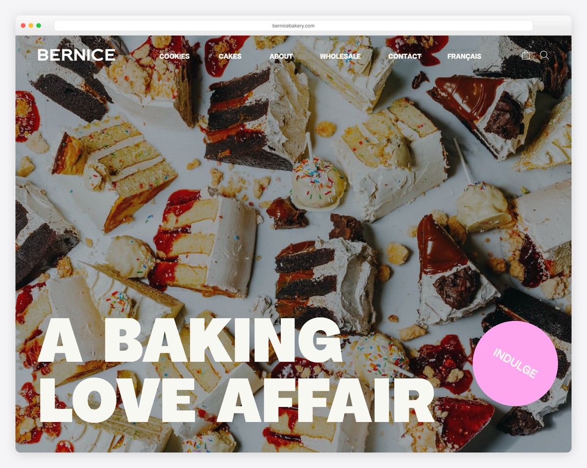 bernice bakery website example