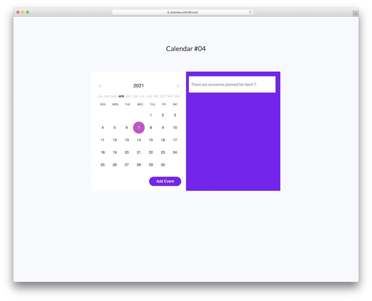 20 Best Free Bootstrap Calendars (in 2023) - Colorlib