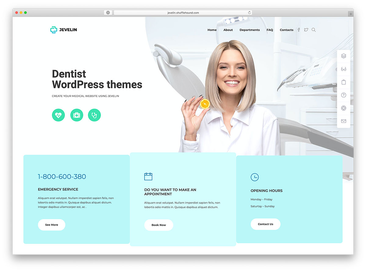 dentist wordpress themes