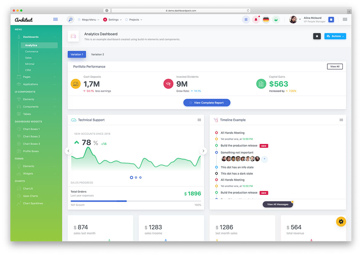 best free bootstrap admin dashboard templates