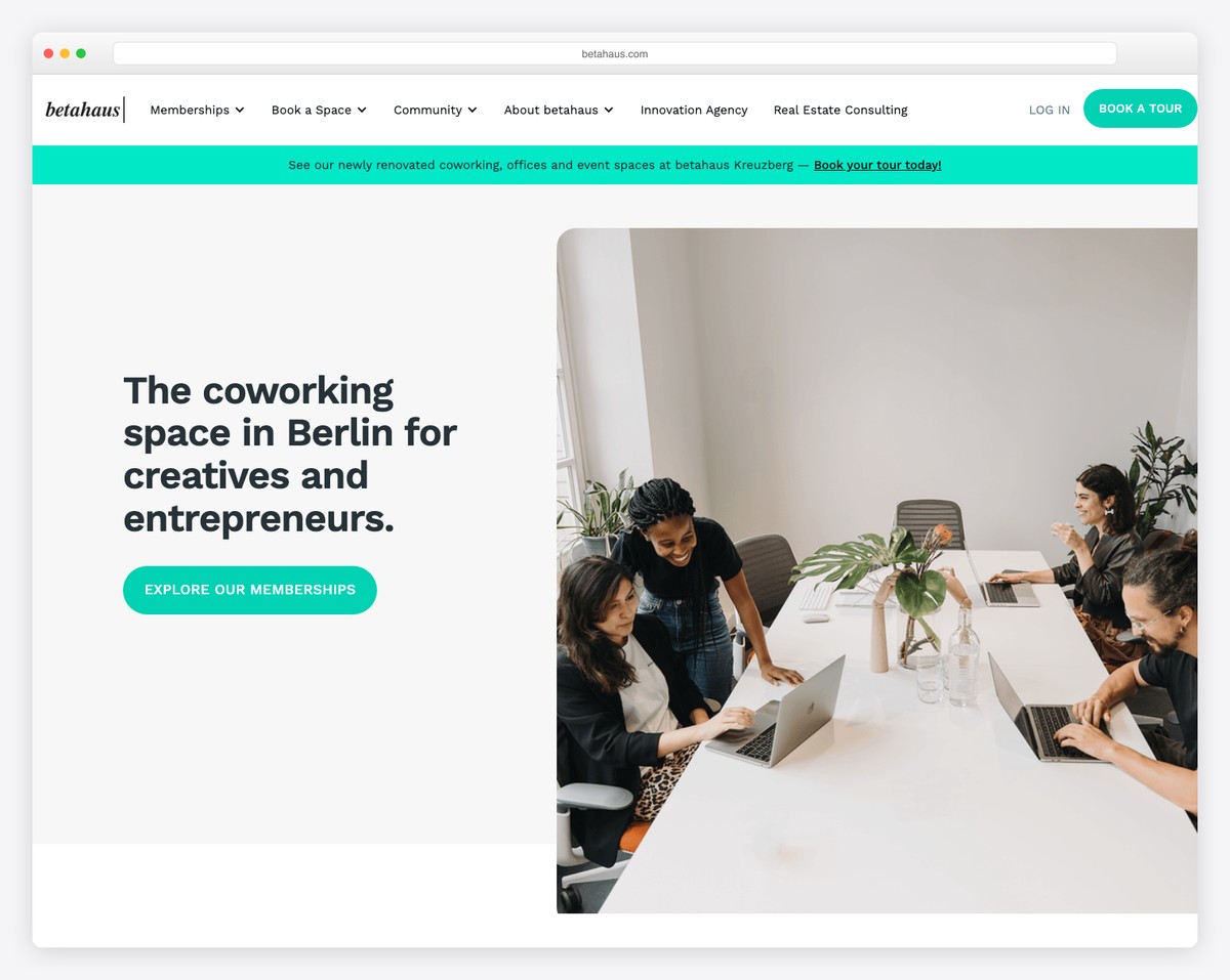 betahaus website example