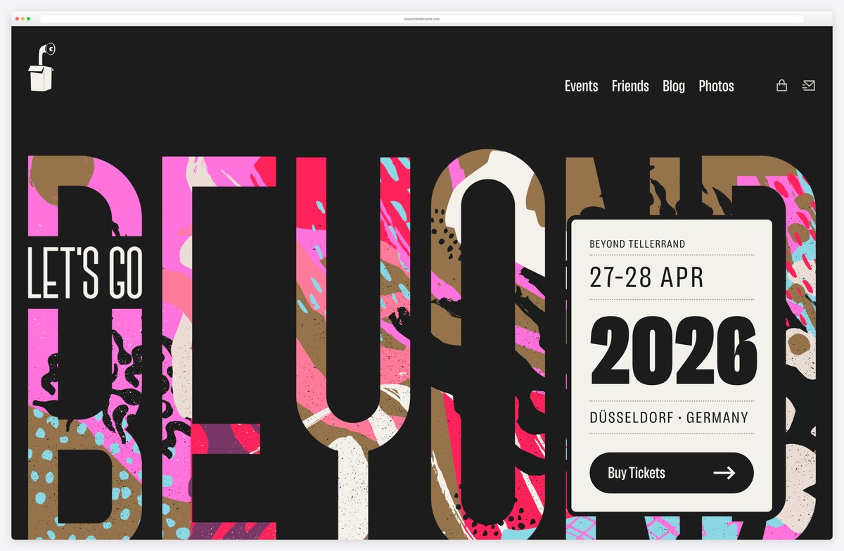 beyond tellerrand creative conference website example