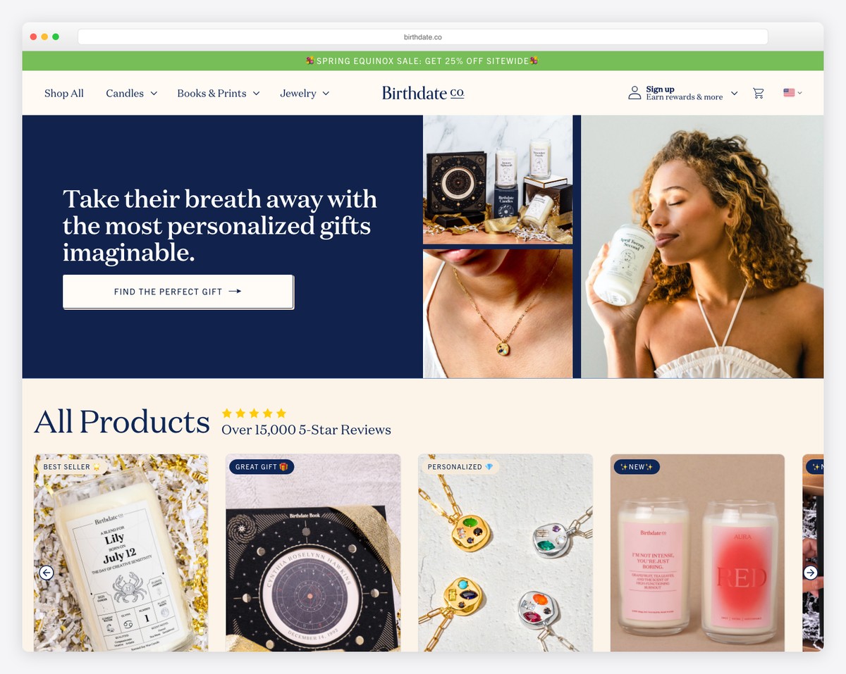 birthdate co. website example