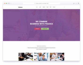 Biznance website template