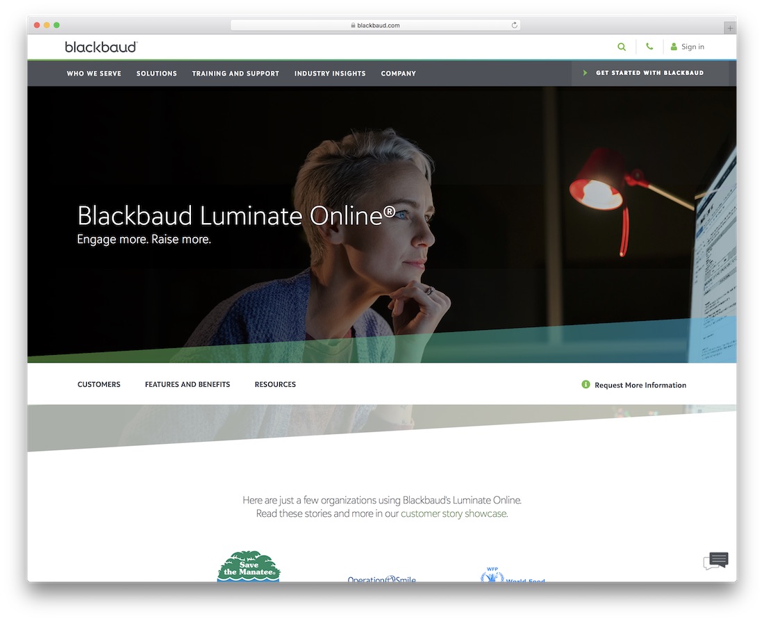 blackbaud lidmaatschap website builder