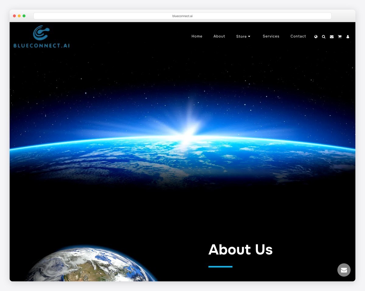 blue connect site123 website example