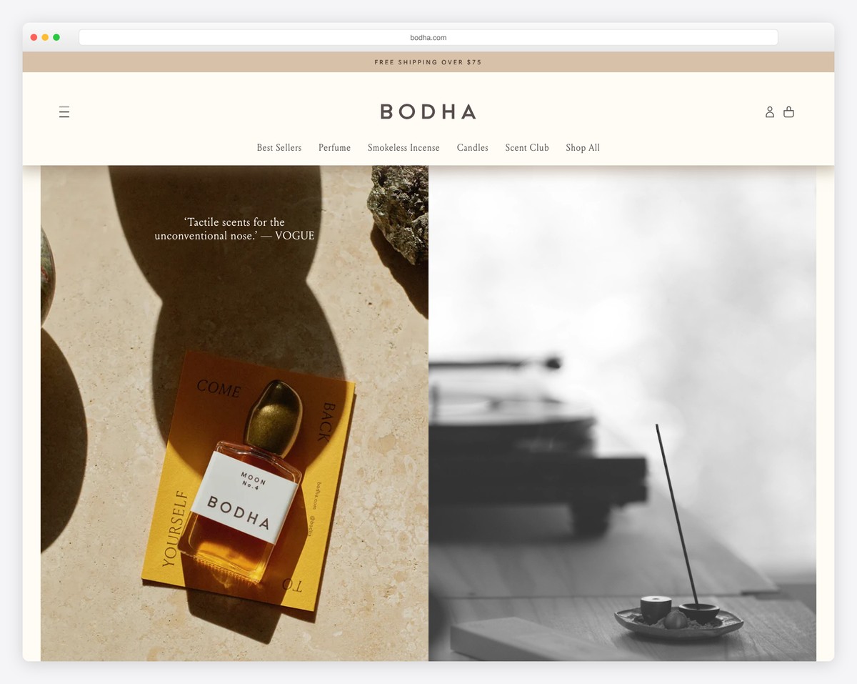 bodha website example