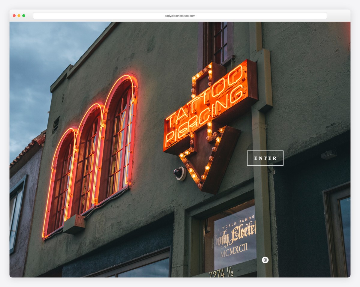 body electric tattoo website example