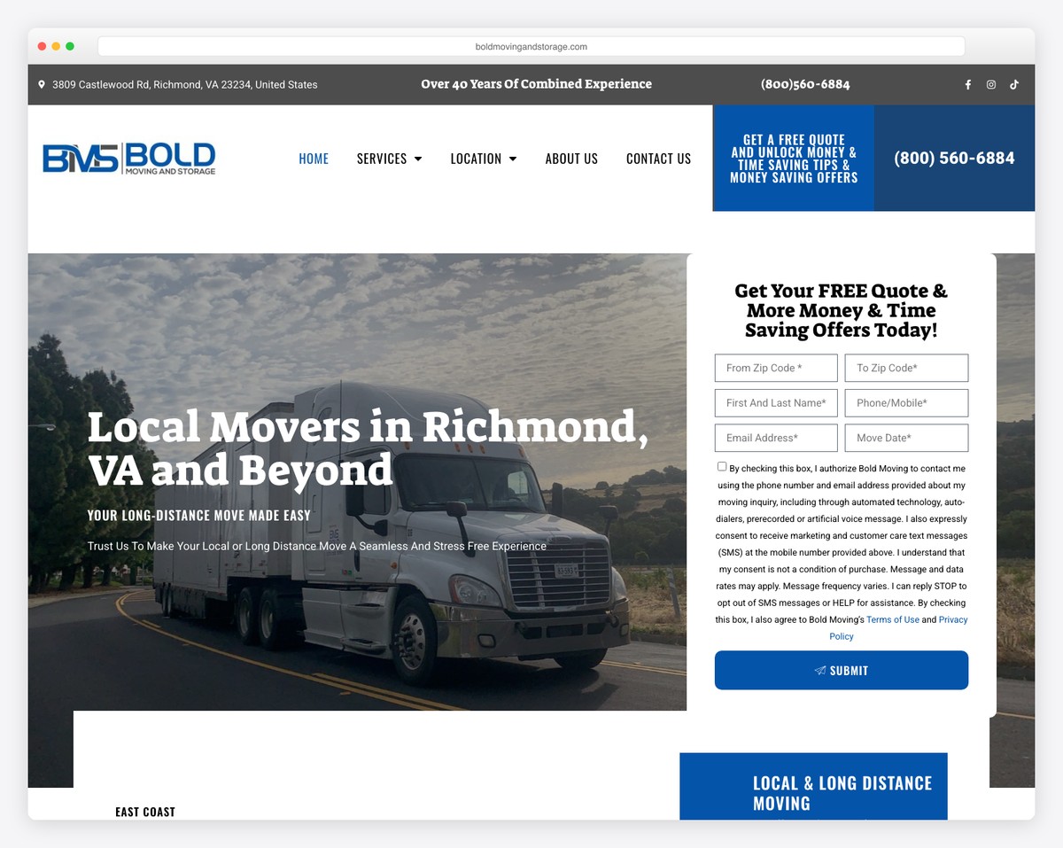 bold moving richmond va website