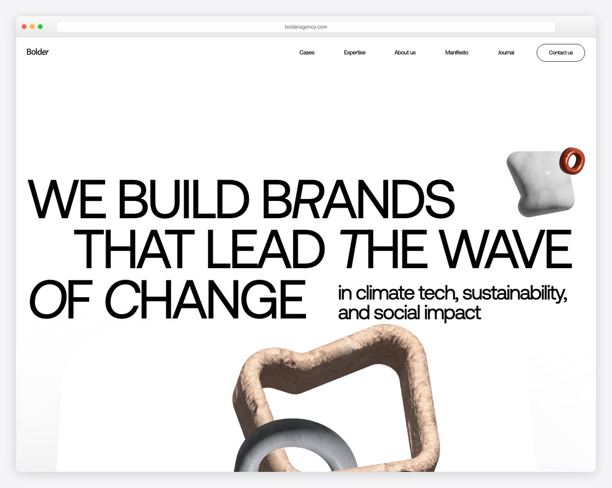 bolder agency website example