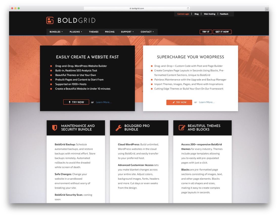 boldgrid 최고의 중소 기업 웹 사이트 빌더