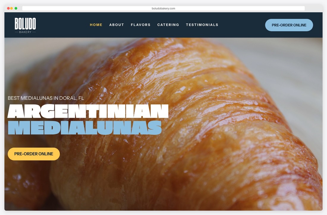 boludo bakery website example