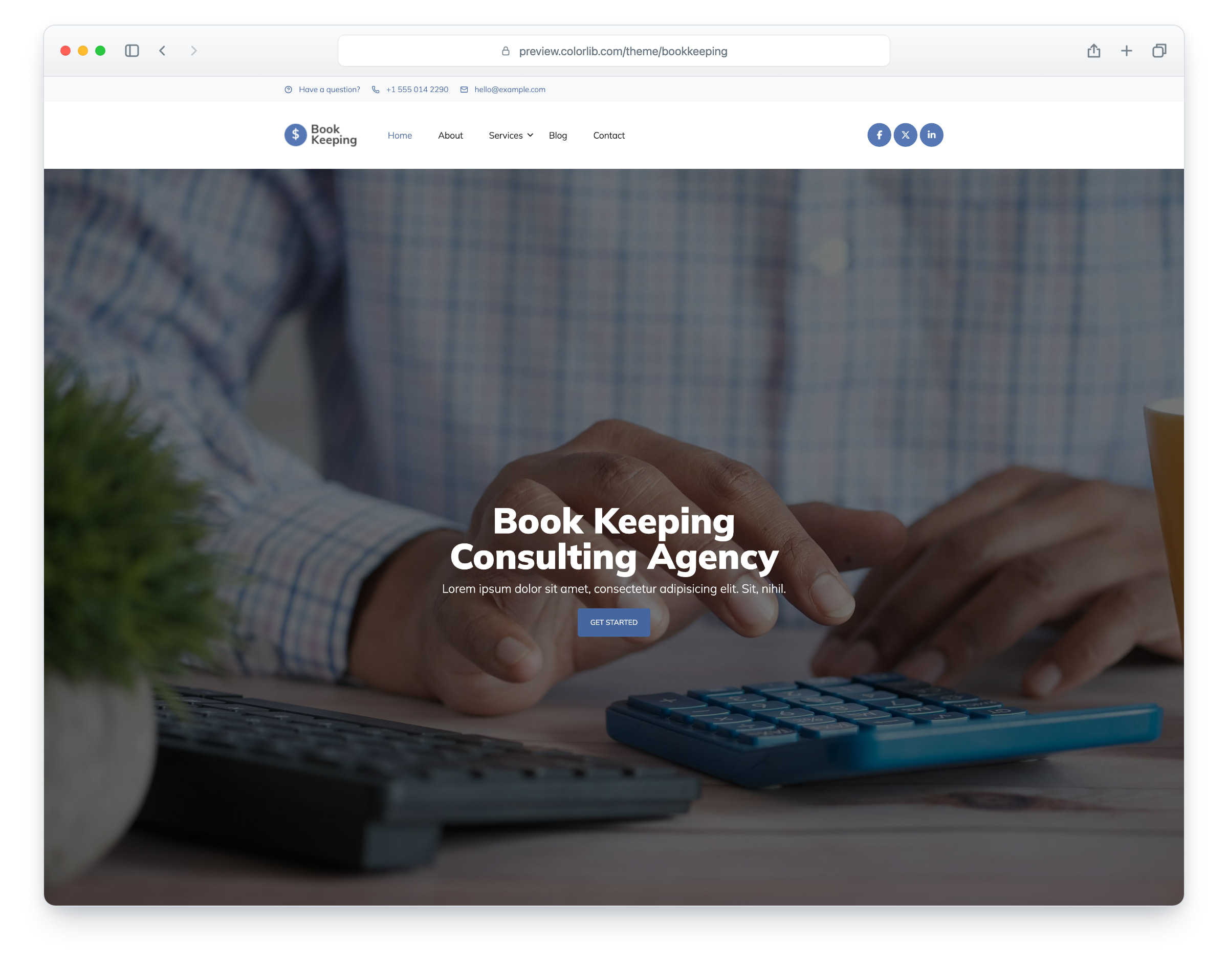 Book Keeping template preview
