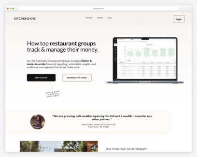 Bookkeeping website examples