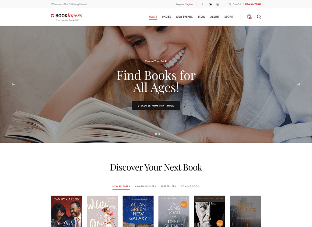 Booklovers | Publishing House & Book Store WordPress Theme + RTL