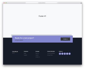 Bootstrap Footer V01 UI snippet
