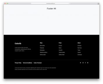 bootstrap footer 04