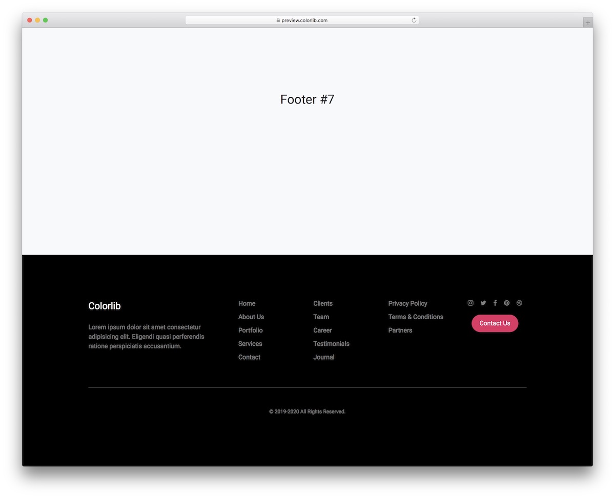 bootstrap footer 07