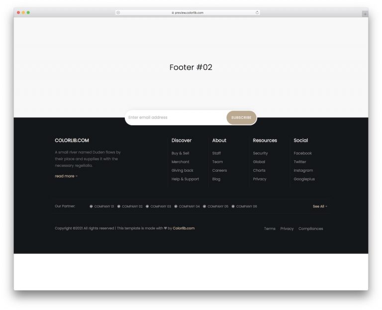 20 (Leading) Free Bootstrap Footer Templates 2021 - Colorlib