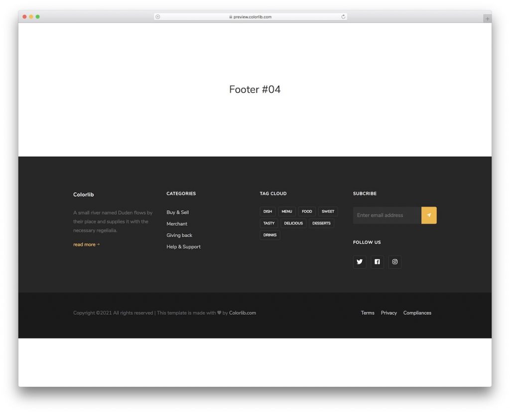 Bootstrap Footer V14 - Free Full-Width Footer Template 2026 - Colorlib