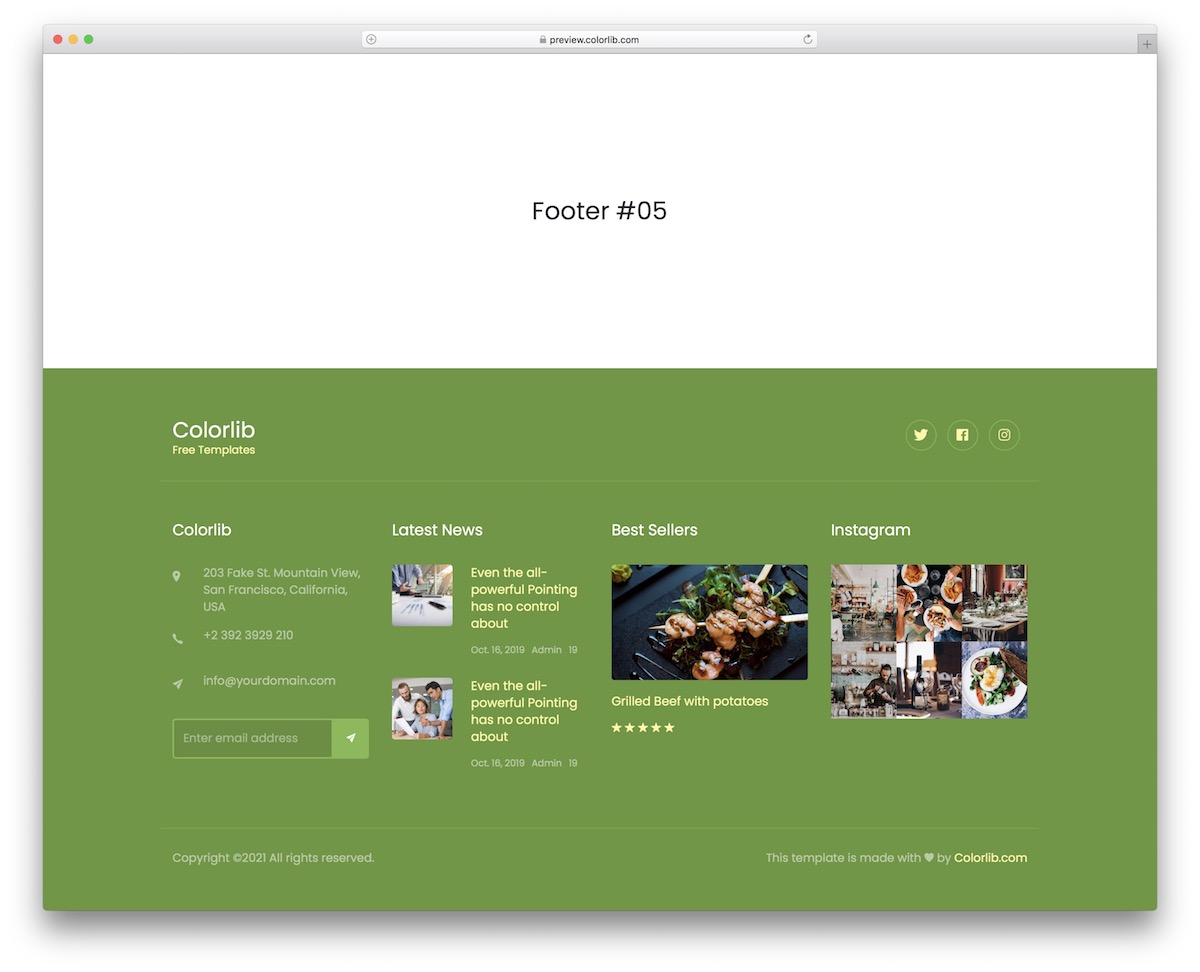 bootstrap footer 15
