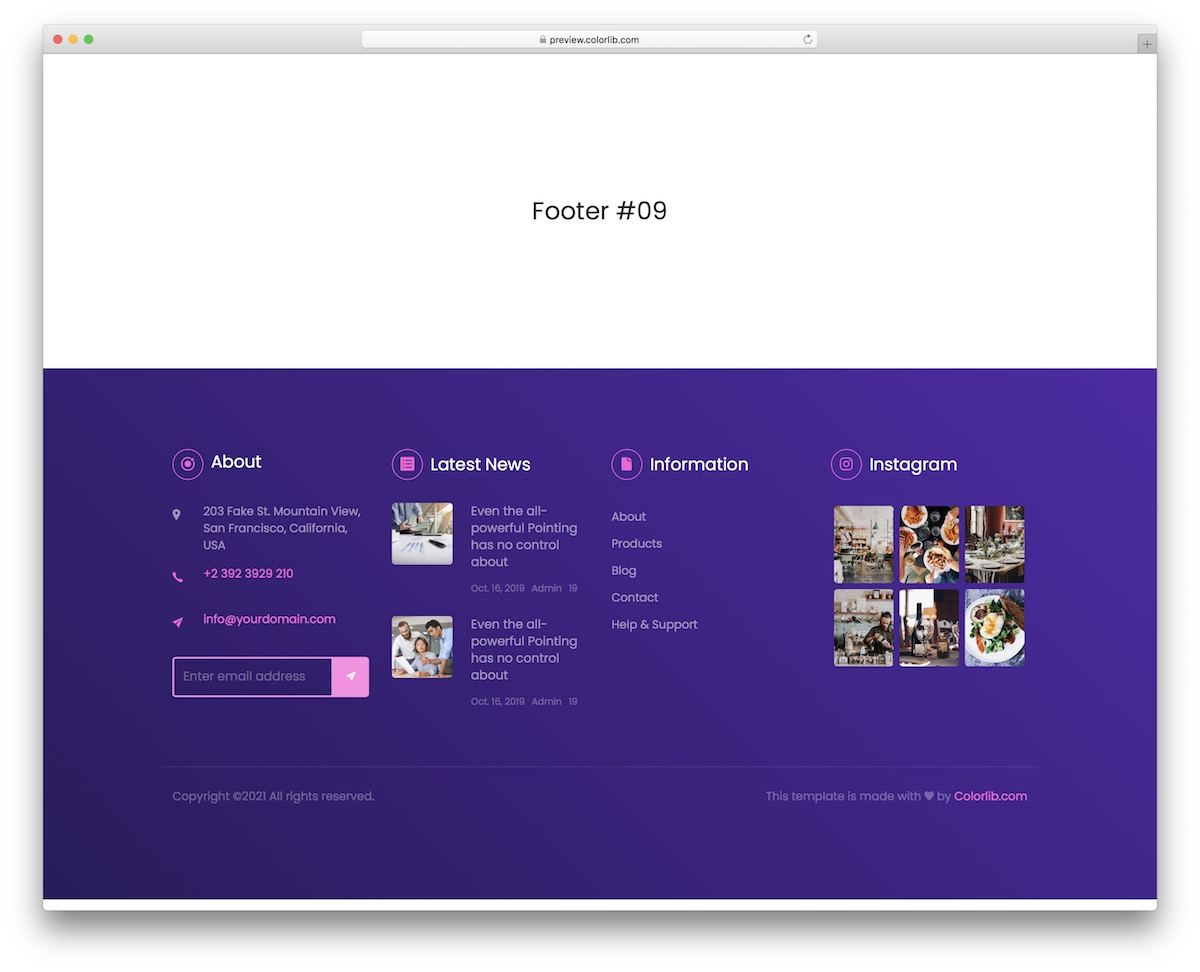 20 Leading Free Bootstrap Footer Templates 2021 Colorlib