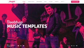 bootstrap music templates