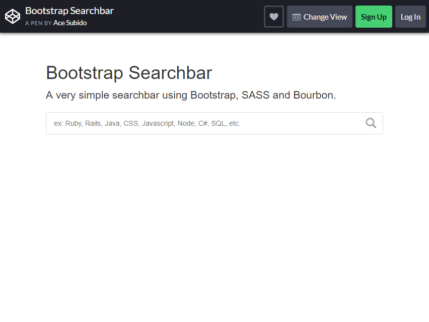 bootstrap search bars