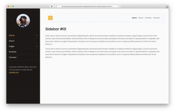 Bootstrap Sidebar V01