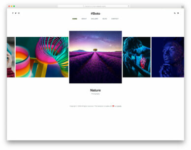 boto photography website template