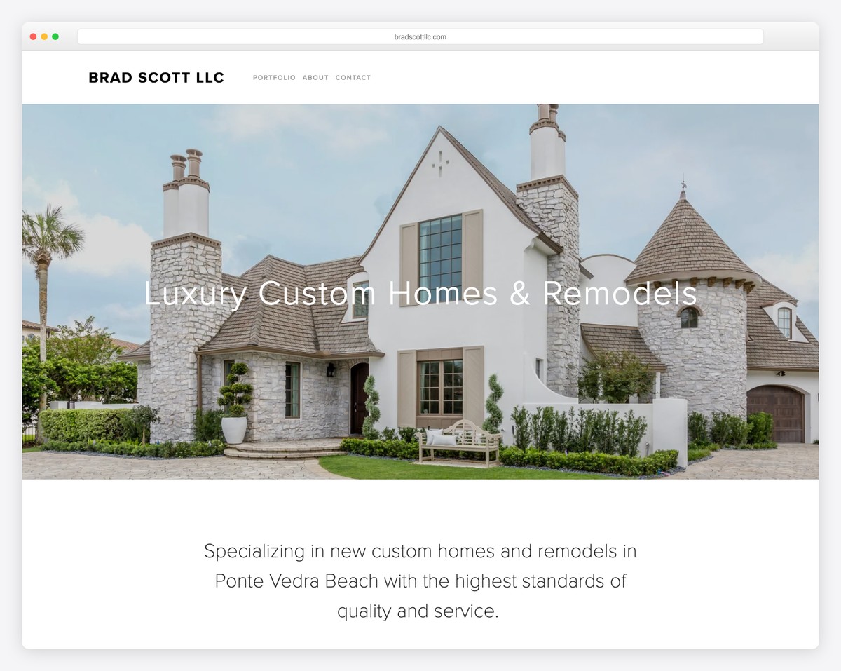 brad scott llc website example